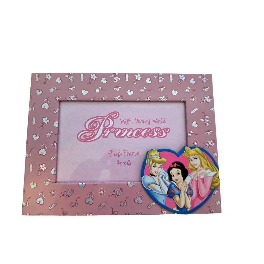 Vintage Walt Disney World Princess 4x6 Photo Frame Cinderella Snow White Aurora